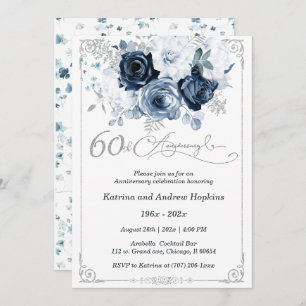 60th Wedding Anniversary Elegant Printable Invitation