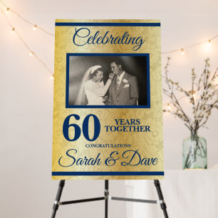 60th Wedding Anniversary Foam Board Welcome Sign