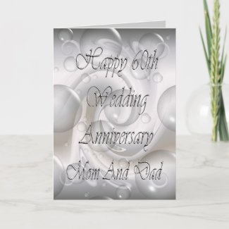 60th Wedding Anniversary For Mom And Dad Card