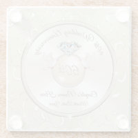 Inexpensive Diamond Wedding Anniversary Gift Ideas Glass Coaster, Zazzle