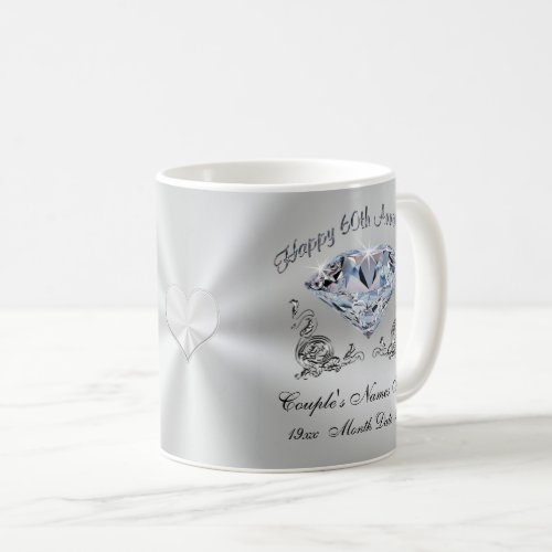 60th Wedding Anniversary Gifts for Grandparents Coffee Mug