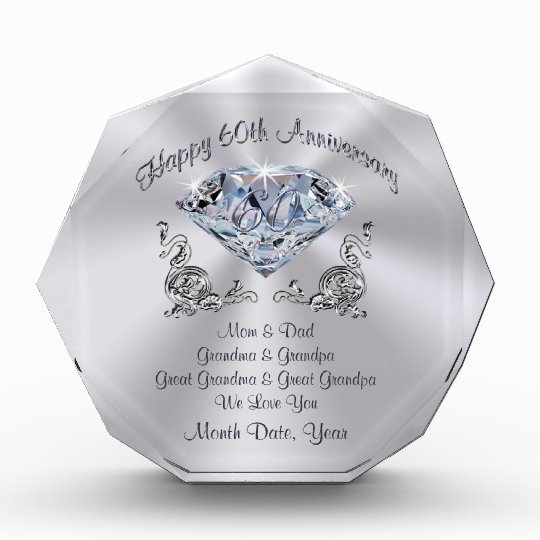 60th Wedding Anniversary Gifts For Mom And Dad Zazzle