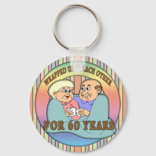 60th Wedding Anniversary Gifts Keychain