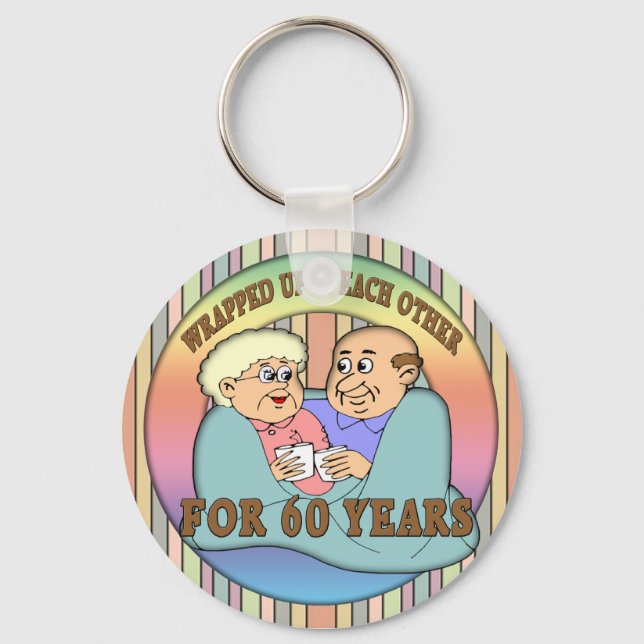 60th Wedding Anniversary Gifts Keychain (Front)