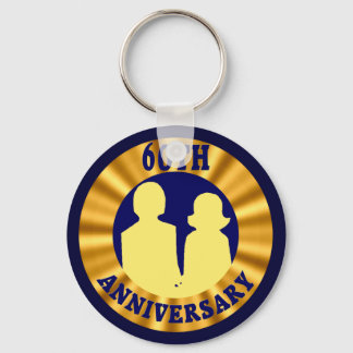 60th Wedding Anniversary Gifts Keychain
