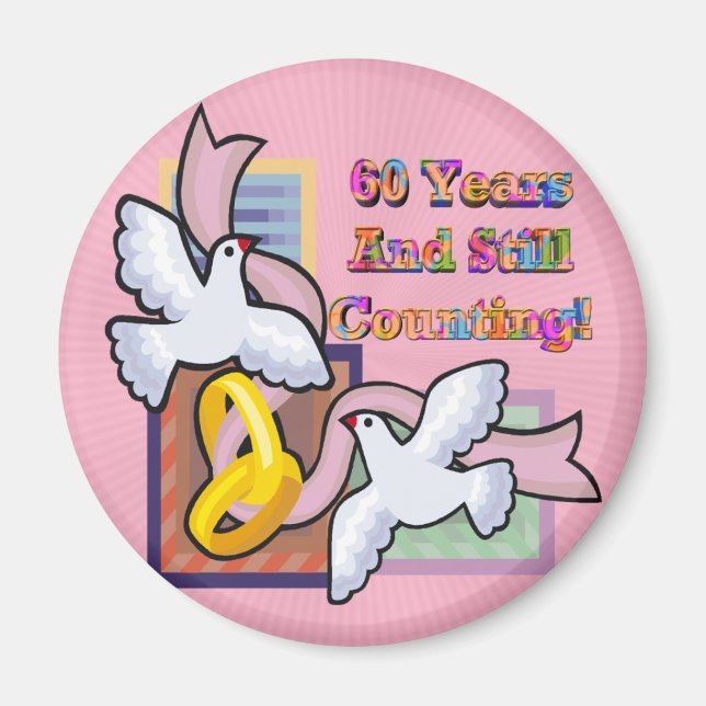 60th Wedding Anniversary Gifts Magnet (Front)