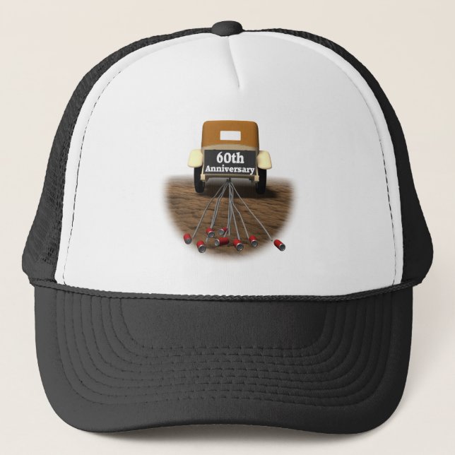 60th Wedding Anniversary Gifts Trucker Hat (Front)