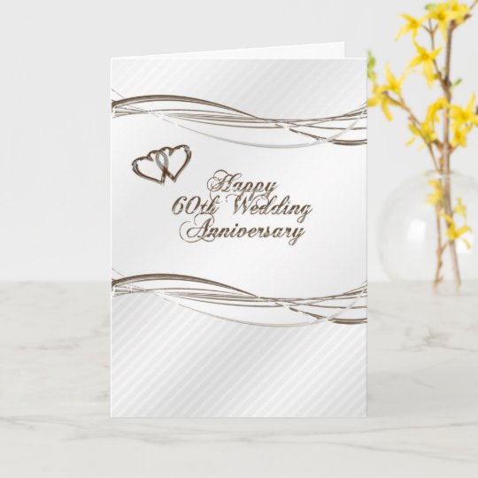  60th Wedding Anniversary Greeting Card Zazzle.com