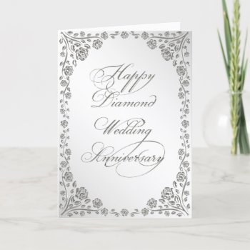 60th Wedding Anniversary Greeting Card by CreativeCardDesign at Zazzle