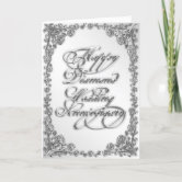 Personalize Name 60th Wedding Anniversary Religious Lord Bless Card