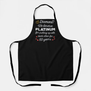 60th Wedding Anniversary I - Diamond Funny Couple Apron