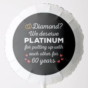 60th Wedding Anniversary I - Diamond Funny Couple Balloon