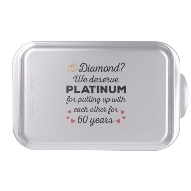 60th Wedding Anniversary I - Diamond Funny Couple Cake Pan (Front)