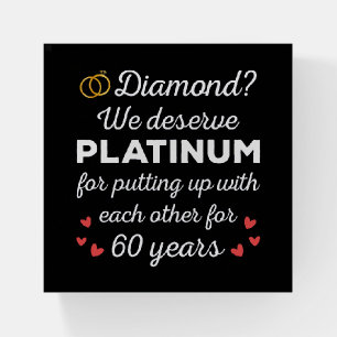 60th Wedding Anniversary I - Diamond Funny Couple Paperweight