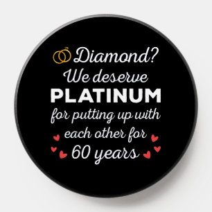 60th Wedding Anniversary I - Diamond Funny Couple PopSocket