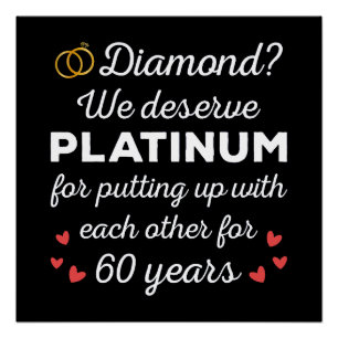 60th Wedding Anniversary I - Diamond Funny Couple Poster