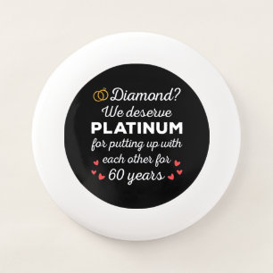 60th Wedding Anniversary I - Diamond Funny Couple Wham-O Frisbee