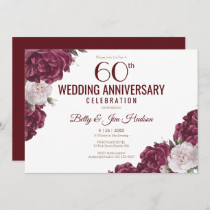 60th Wedding Anniversary Invitation