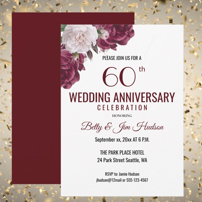 60th Wedding Anniversary Invitation (60th Wedding Anniversary Invitation)