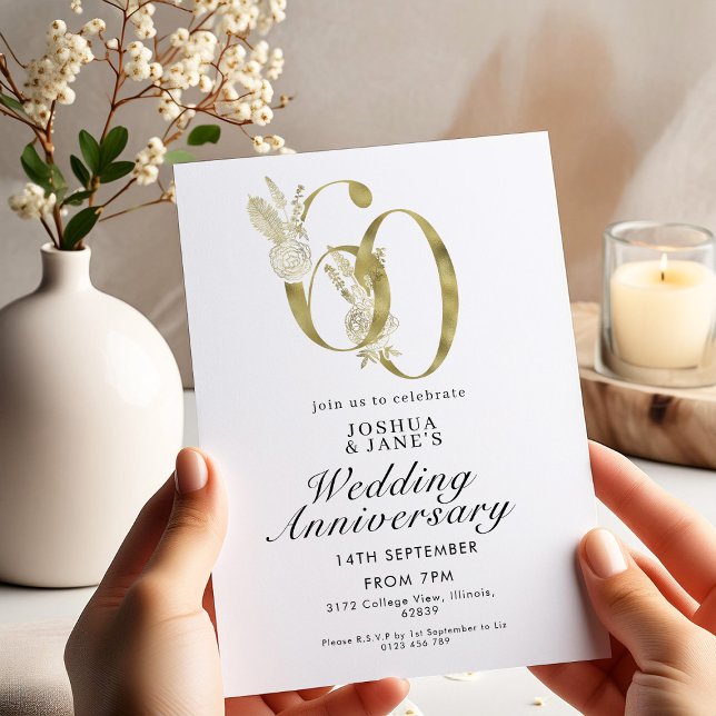60th Wedding Anniversary  Invitation (Creator Uploaded)