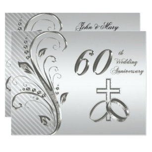 60th Anniversary Wedding Invitations Zazzle 60th Wedding Anniversary Invitation Card