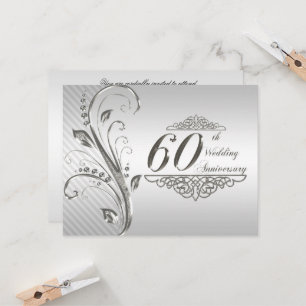 60th Wedding Anniversary Invitation Card