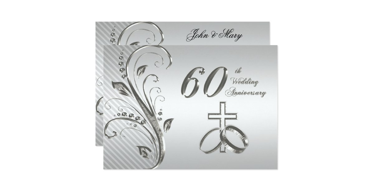 60th Wedding Anniversary Invitation Card | Zazzle.com