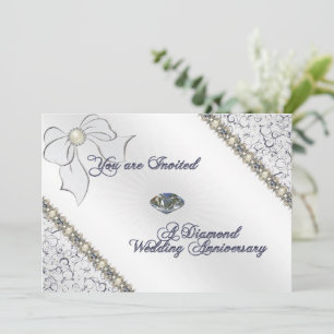 60th Wedding Anniversary Invitation Card