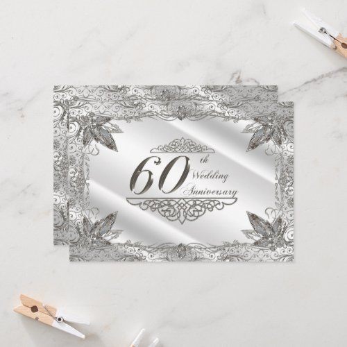 60th Wedding Anniversary Invitation Card