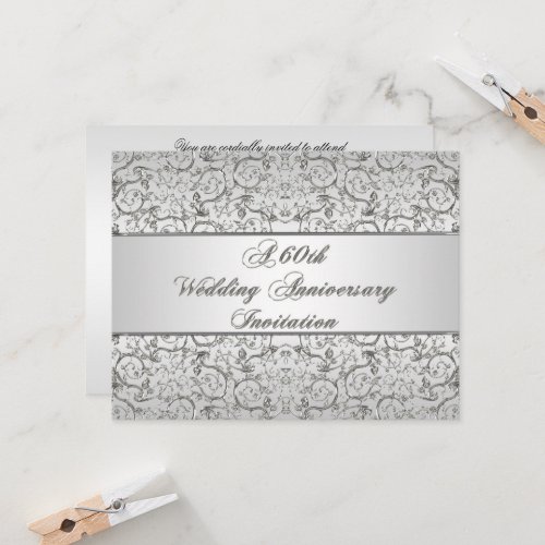 60th Wedding Anniversary Invitation Card