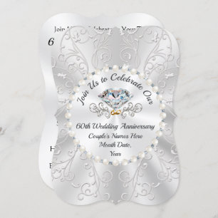 60th Wedding Anniversary Invitation Cards