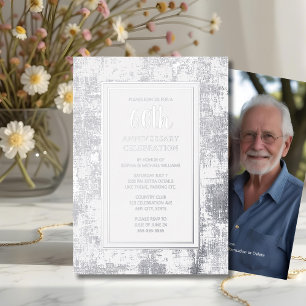 60th Wedding Anniversary Invitation Diamond Foil Invitation