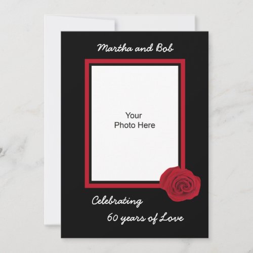 60th Wedding Anniversary Invitation -- Photo