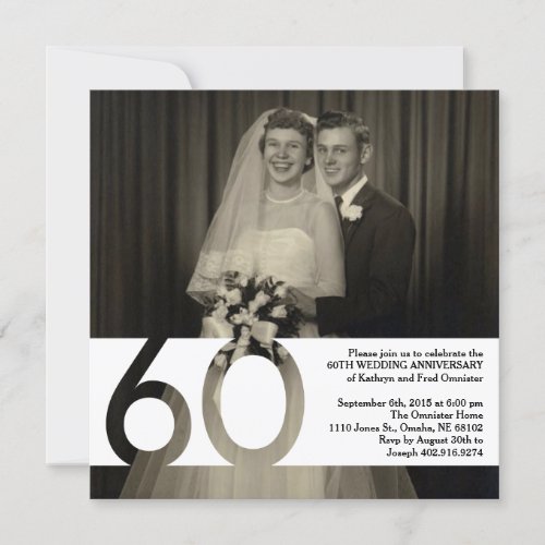 60th Wedding Anniversary Invite 525 x 525