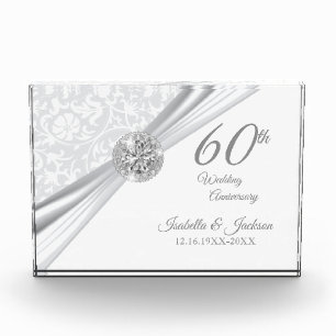 60th Wedding Anniversary Keepsake Design Acrylic Award