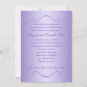 60th Wedding Anniversary Lilac Floral Invitation (Back)