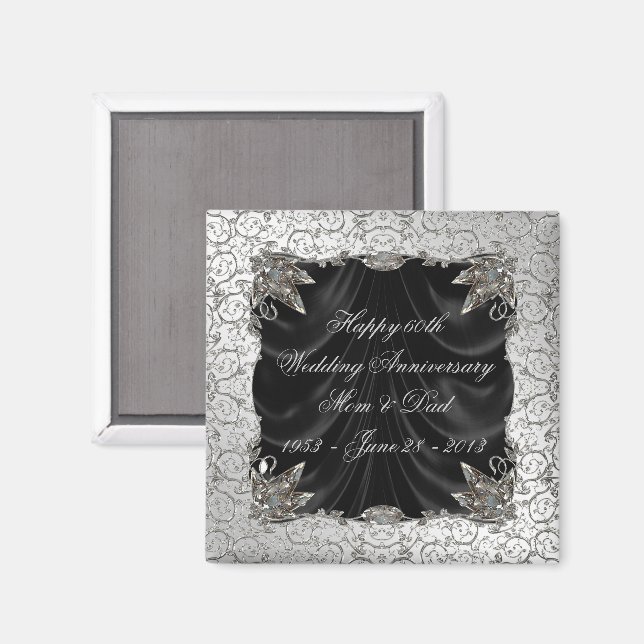 60th Wedding Anniversary Magnet (Front/Back)