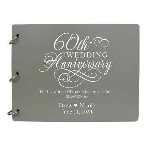 60th Wedding Anniversary Modern Guest Book