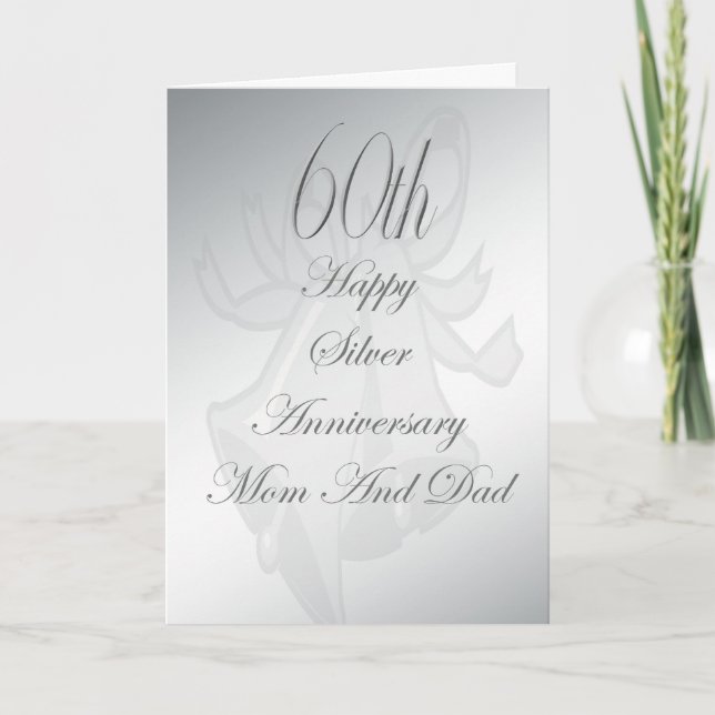 60th Wedding Anniversary Mom And Dad Card (Front)