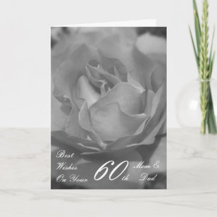 60th Wedding Anniversary Mom & Dad Rose Card