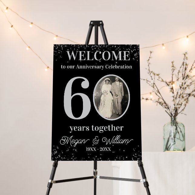 60th wedding anniversary (or ANY 0 YEAR) Foam Board (In Situ (Stand))