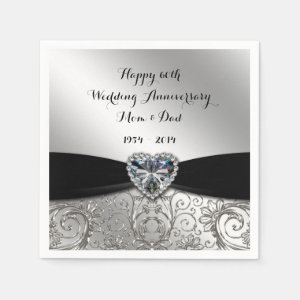 60th Wedding Anniversary Paper Napkins