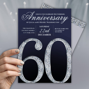 60th Wedding Anniversary Party Invitation