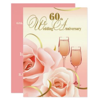 60th Wedding Anniversary Party Invitations