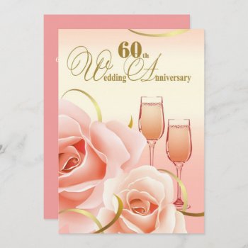 60th Wedding Anniversary Party Invitations by YourWeddingDay at Zazzle