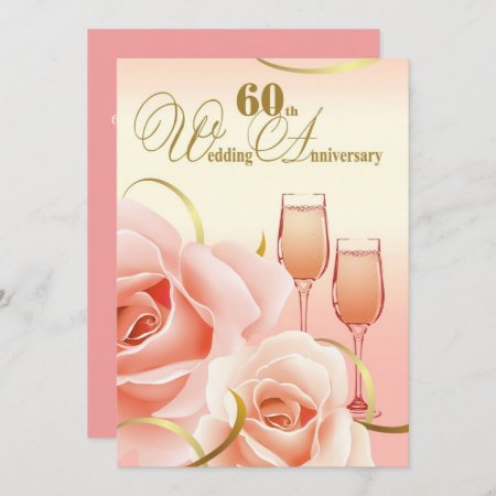 60th Wedding Anniversary Party Invitations