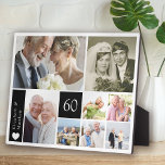 60th Wedding Anniversary Photo Collage Plaque<br><div class="desc">Start with the wedding photo and then add photos of the couple through the years to make a wonderful keepsake for their wedding anniversary ♥</div>