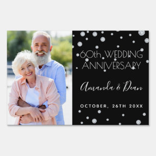 60th wedding anniversary photo diamond drive-by sign