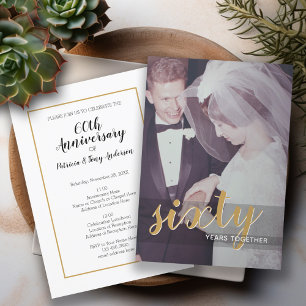 60th Wedding Anniversary & Photo Invitation