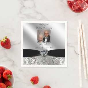 60th Wedding Anniversary Photo Paper Napkins